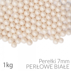 Perłowe Perełki 7mm - białe 1kg