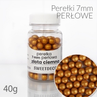 Perłowe Perełki 7mm - złote ciemne 40g