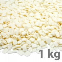 Płatki czekoladowe błyszczące - białe - 1kg