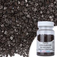 Płatki czekoladowe błyszczące - czekolada gorzka - 60g