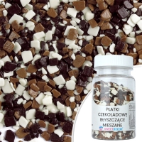 Płatki Czekoladowe błyszczące - Mieszane 60g