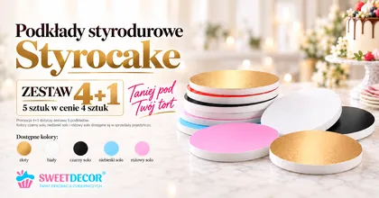 Podkłady styrodurowe Styrocake - zestaw 4+1