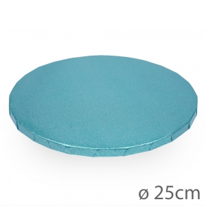 Podkład angielski okrągły brokatowy niebieski śr. 25cm 12mm