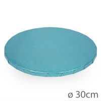 Podkład angielski okrągły brokatowy niebieski śr. 30cm 12mm