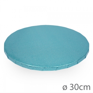 Podkład angielski okrągły brokatowy niebieski śr. 30cm 12mm