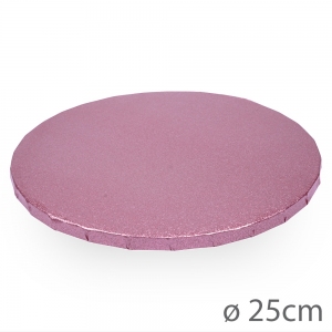 Podkład angielski okrągły brokatowy różowy śr. 25cm 12mm