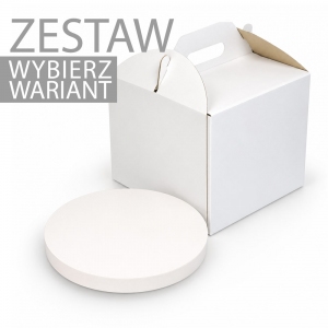 Podkład biały i opakowanie z rączką - ZESTAW Laura - -