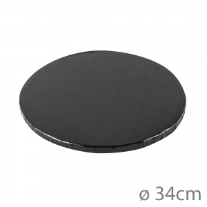 Podkład pod tort okrągły 34cm - CZARNY MDF 9mm