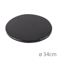 Podkład pod tort okrągły 34cm - CZARNY MDF 9mm