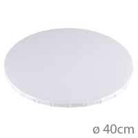 Podkład pod tort okrągły 40cm - BIAŁY MDF 9mm