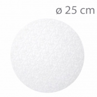 Podkład pod tort okrągły BIAŁY - 25cm