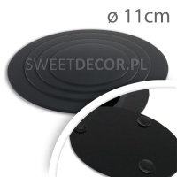Podkład pod tort okrągły - czarna pleksa 3mm - średnica 11cm