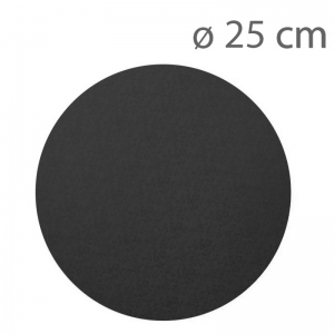 Podkład pod tort okrągły czarny - 25cm