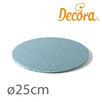 Podkład pod tort okrągły gruby błekitny - 25cm (gr 12mm)