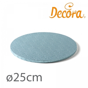 Podkład pod tort okrągły gruby błekitny - 25cm (gr 12mm)
