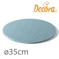 Podkład pod tort okrągły gruby błekitny - 35cm (gr 12mm)