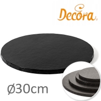 Podkład pod tort okrągły gruby CZARNY - 30cm (gr 12mm)