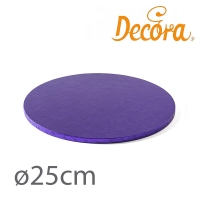 Podkład pod tort okrągły gruby fioletowy - 25cm (gr 12mm)