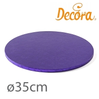Podkład pod tort okrągły gruby fioletowy - 35cm (gr 12mm)