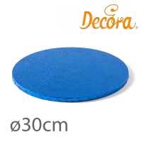 Podkład pod tort okrągły gruby niebieski - 30cm (gr 12mm)