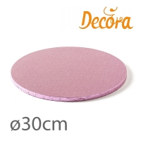 Podkład pod tort okrągły gruby różowy - 30cm (gr 12mm)