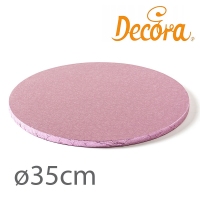 Podkład pod tort okrągły gruby różowy - 35cm (gr 12mm)