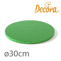 Podkład pod tort okrągły gruby zielony - 30cm (gr 12mm)