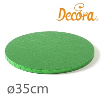 Podkład pod tort okrągły gruby zielony - 35cm (gr 12mm)