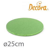 Podkład pod tort okrągły gruby zielony jasny - 25cm (gr 12mm)