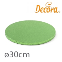 Podkład pod tort okrągły gruby zielony jasny - 30cm (gr 12mm)