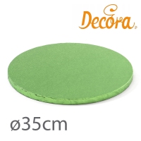 Podkład pod tort okrągły gruby zielony jasny - 35cm (gr 12mm)