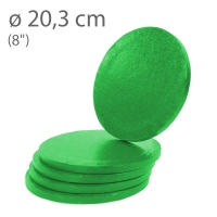 Podkład pod tort okrągły metaliczny ZIELONY- 20,3cm