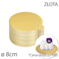Podkładka okrągła pod monoporcje śr.8cm - złota