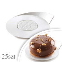 Podkładki okrągłe pod monoporcje śr. 8,6cm - białe - 25szt