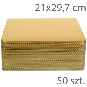 Podkłady pod tort GRUBE- 21 X 29,7 - Złote (50szt)
