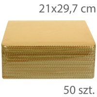Podkłady pod tort GRUBE- 21 X 29,7 - Złote (50szt)