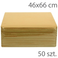 Podkłady pod tort GRUBE- 46 X 66 - Złote (50szt)