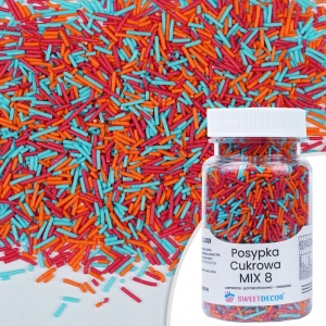 Posypka cukrowa - kolorowa MIX 8 - 70g