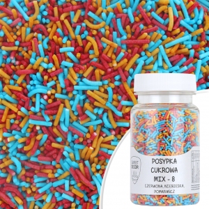 Posypka cukrowa - kolorowa MIX 8 - 70g