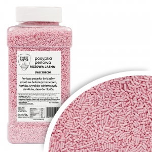 Posypka cukrowa PERŁOWA różowa jasna - 900g