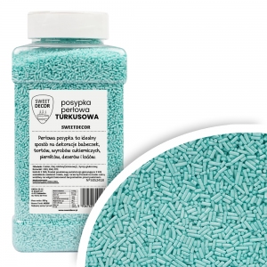 Posypka cukrowa PERŁOWA turkusowa - 900g