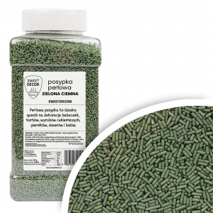 Posypka cukrowa PERŁOWA zielona ciemna - 900g