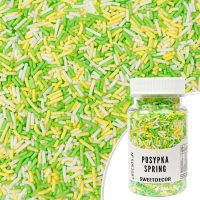 Posypka SPRING (zielony żółty biały) - 70g