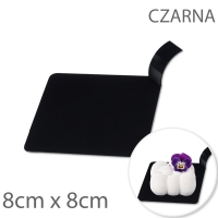 Prostokątna podkładka pod monoporcje 8cm CZARNA - z uchwytem