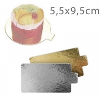 Prostokątne dwustronne podkłady pod porcje - 5,5x9,5cm - z uchwytem 100szt