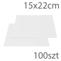 Prostokątne podkłady na porcje - 15x22cm - BIAŁE - 100szt