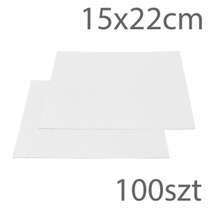 Prostokątne podkłady na porcje - 15x22cm - BIAŁE - 100szt