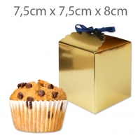 Pudełko na pojedynczą muffinkę - Złote
