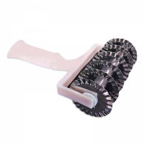 Radełko stalowe do ciasta - 6 ostrzy z falbanką