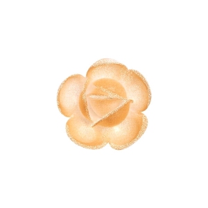 Róża klasyczna duża perłowa złota 40 szt.